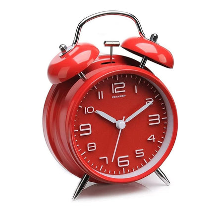 Sveglia vintage rossa doppia campana